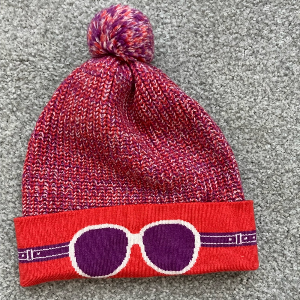 Marc by Marc Jacobs Orange and pink knit beanie